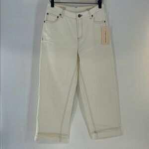 Vince Camuto White Cropped Wide Leg Pants Jeans Size 26/2 NWT